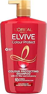 L’Oréal Paris Elvive Colour Protect Shampoo XL for Coloured, Highlighted Hair, Prolongs Colour Vibrancy, Silicone Free, 1L